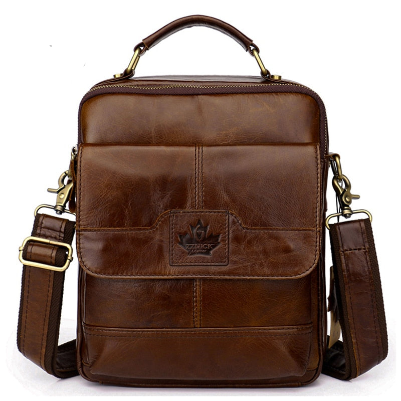 Cyflymder Genuine Leather Business Briefcase Men Travel Shoulder Messenger Bags Male Document Handbags Laptop Computer Bag Casual Tote Gifts for Men