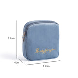 Cyflymder Women Velvet Makeup Bag Girls Lipstick Organizer Cosmetic Bag Make up Package Pouch Sanitary Pads Toiletry Storage Bag