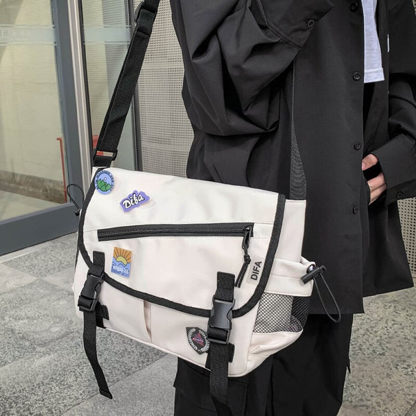 Cyflymder Unisex Large Capacity Casual Fashion Single Shoulder Bag Kor ...