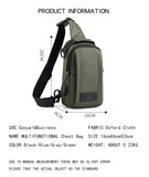 Cyflymder Waterproof Oxford Chest Bag Men's Shoulder Bag High Quality Casual Male Backpack Multifuction Travel Men Cross Body Bag