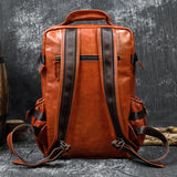 Cyflymder Hot Fashion Genuine Leather Backpack Real Cowskin Travel Backpacks Men Women Daypack Black Brown Bagpack Bag For School
