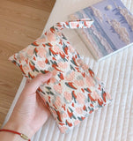 Cyflymder Small Floral Women's Cosmetic Bag  Mini Cotton Fabric Make Up Organizer Bag Pencil Cases Coin Purse Sanitary Towel Storage Pouch