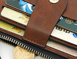 Cyflymder Women Leather Slim Card Holder Wallet Men Mini Wallets Zipper Card Money Holders Vintage Short Wallet Female Thin Small Purse