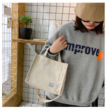 Cyflymder Women's Bag Canvas Shoulder Crossbody Bags for Women Korean Female Handbags Tote Bag with Short Handle Sac A Main