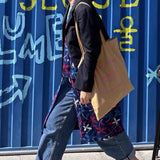 Cyflymder Women Ofr Paris French Letters Print Canvas Bag Thin Cloth Shopping Bag Female Eco Handbag Tote Bag Summer Shoulder Bag For Girl