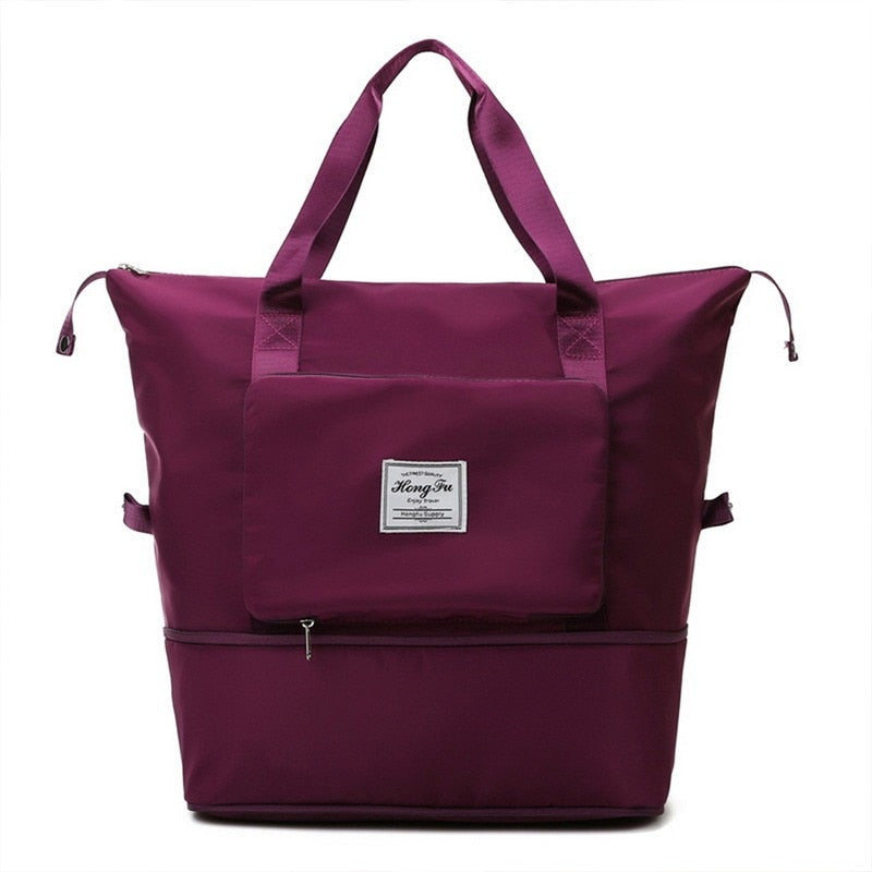 Cyflymder Large Capacity Foldable Travel Bag For Women Multifunctional Waterproof Outdoor Travel Bag Beach Shoulder Bag Unisex Sports Bag