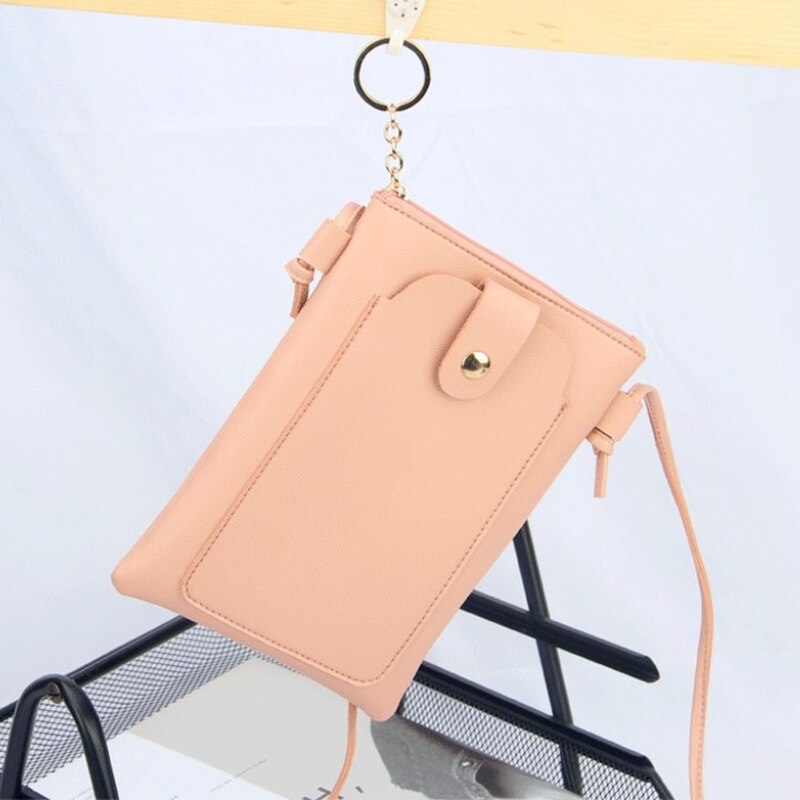 Cyflymder Women Leather Messenger Bag Mini Cell Cellphone Pouch Student Crossbody Case Clutch Purse Wallet Girl Small Shoulder Bag Handbag
