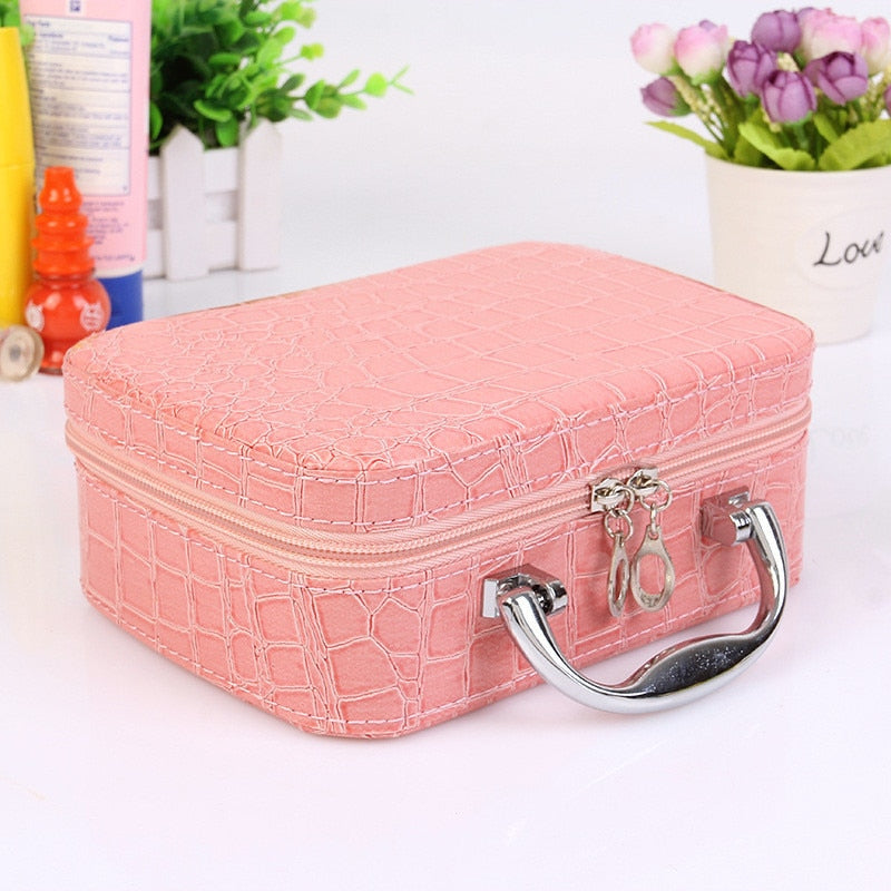 Cyflymder Professional Toiletry Bag Cosmetic Bag Organizer Women Travel Make Up Cases Big Capacity Cosmetics Suitcases For Makeup