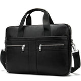 Cyflymder  Men's Bag Genuine Leather Men Briefcase for Laptop 14 Messenger Men's Leather Bag Business Portfolio for Document A4 7022 Gifts for Men