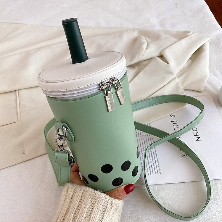 Cyflymder Personalized Bag For Women New Fashion Milk Tea Cup Shaped Bags Small Bucket Bag Shoulder Bag Lady Crossbody Bags Womens