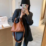 Cyflymder Casual Cute Small PU Leather Crossbody Bags For Women Winter Shoulder Handbags Female Travel Totes Ladies Hand Bag