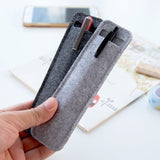Cyflymder High Quality Small Felt Pen Pouch Holder Single Hole Roller Ballpoint Fountain Pens Pencil Case Bags School Office Stationery
