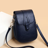 Cyflymder Authentic Leather Tactile Feel Pu Women's Bags Mobile Phone New Women Shoulder Messenger Bag All-Match Middle-Aged Mother Bags