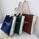 Cyflymder Women's Canvas Shoulder Shopper Bag Cotton Cloth Eco Big Shopping Bag for Woman Girls Student Handbag Large Tote Book Bags
