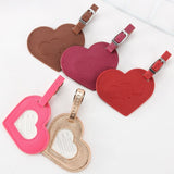 Cyflymder Baggage Boarding Tag Women Travel Accessories Leather Suitcase ID Address Holder Portable Label New Fashion Heart Luggage Tag