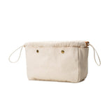 Cyflymder Cosmetic Handbags Canvas Insert Bag Fit For Designer Brand Large Capacity Tote Bag Base Shaper Inner Makeup Organizer Liner Bag