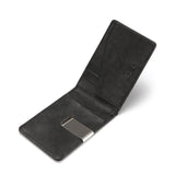 Cyflymder New Fashion Men's Leather Money Clips Wallet Multifunctional Thin Man Card Purses Women Metal Clamp For Money Cash Holder