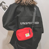 Cyflymder Unisex Crossbody Bag Oxford Cloth Diagonal Shoulder Bags Solid Color Satchels Fashion Leisure Trend Square Sling Handbags