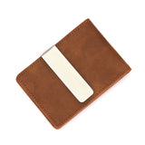 Cyflymder New Fashion Men's Leather Money Clips Wallet Multifunctional Thin Man Card Purses Women Metal Clamp For Money Cash Holder