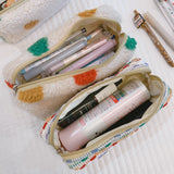 Cyflymder Cosmetic Bag For Women Make Up Small Cute Makeup Fabric Toiletry Bag Students Pencil Case Organizer Pouch For Brushes Cosmetics
