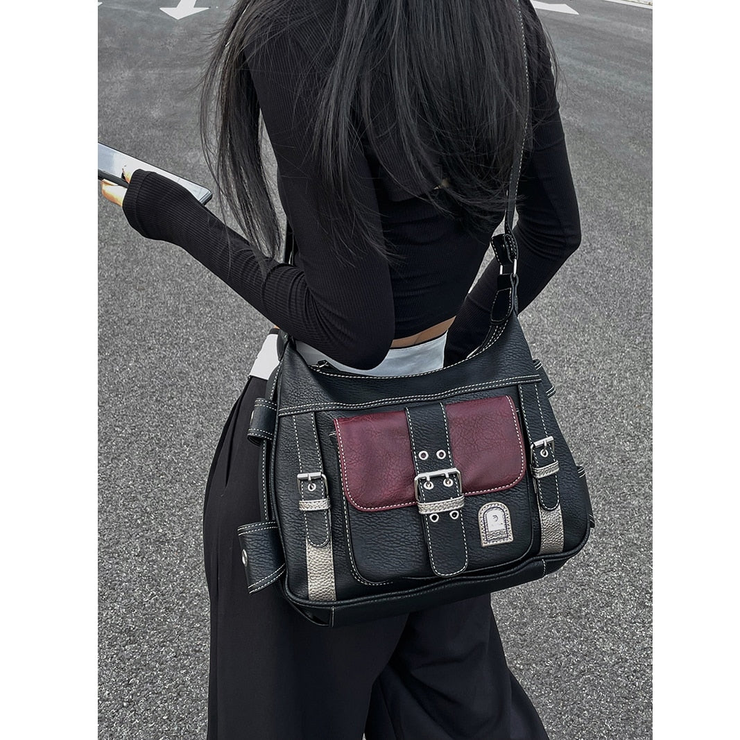 Women's Vintage Big Capacity Flap Crossbody Bag