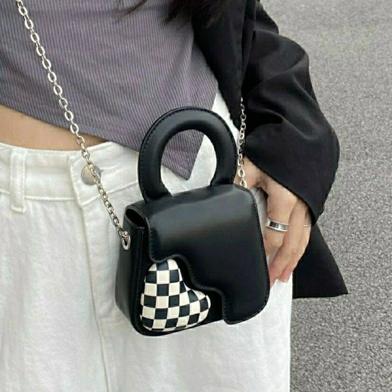 Cyflymder Fashion Crossbody Messenger Bag For Women Advanced PU Leather Shoulder Bag Heart Coin Purse Female Small Handbags
