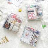 Cyflymder Clear Cosmetic Bag Waterproof PVC Pencil Pouch Toiletry Carry Pouch Portable Organizer Sticker Washi Tape Accessories