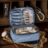 Cyflymder Cosmetic Bag Travel Toiletry Storage Bag Beauty Makeup Bags Cosmetics Organizer Zipper Make Up Case