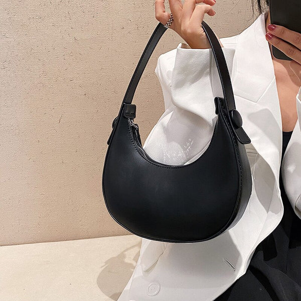 Cyflymder Luxury Designer Women's Shoulder Bags Half Moon Single Handb ...