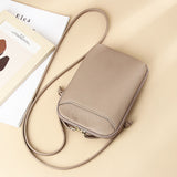 Cyflymder Women's Small Crossbody Bags Women Soft Leather Shoulder Messenger Bag Designer Ladies Cell Phone Pocket Purse Simple Handbag