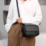 Cyflymder Genuine Leather Real Cowhide Women's Casual Fashion Bag Women Messenger Bag Small Shoulder Bag Crossbody Bags for Women Handbags