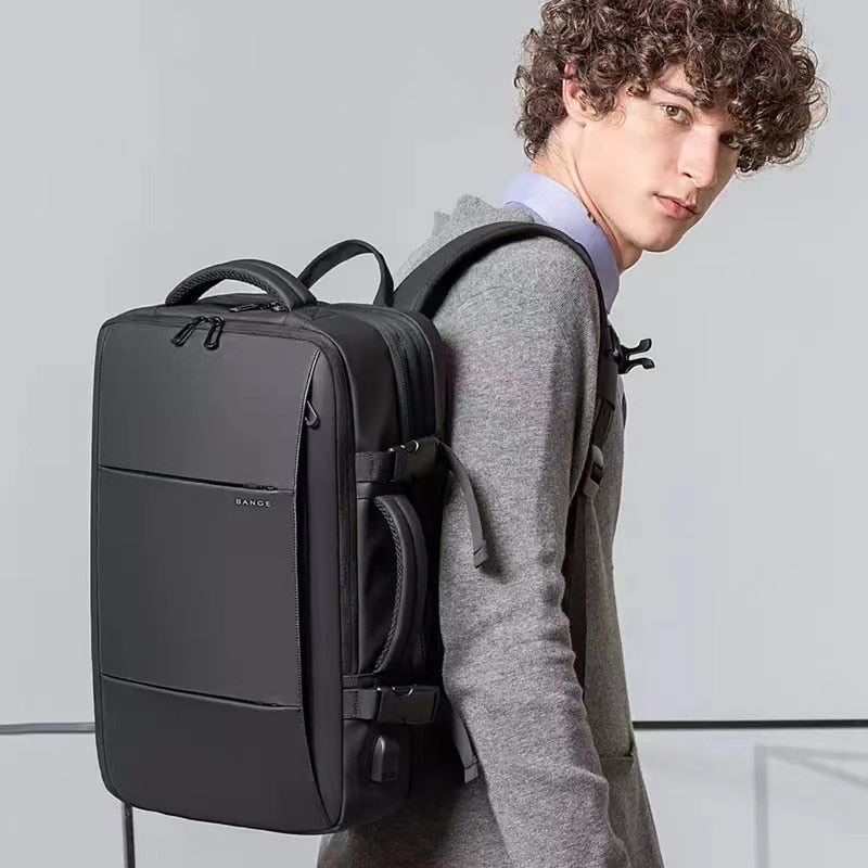 Cyflymder Travel Backpack Men Business Aesthetic Backpack School Expandable USB Bag Large Capacity 17.3 Laptop Waterproof Fashion Backpack