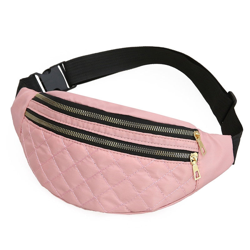 Cyflymder Waist Bags for Women Oxford Leisure Color Waist Bag Shoulder Crossbody Chest Bags Handbags All-match Messenger Belt Bags