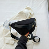Cyflymder Winter Female Belt Bag Corduroy Fanny pack And Phone Pack Fashion Ladies Shoulder Crossbody Chest Bags New Lady Waist Bag Clutch