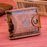 Cyflymder Vintage men's Wallet Magnet Hook Three Fold Wallets For Man Made Of Natural Leather Compartment Purse Men Famous Brand
