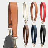 Cyflymder 100% Genuine Leather Bag Strap Handbags Handles For Handbag Short Bag Strap Purse Strap Golden Buckle Replacement Bag Belt Band