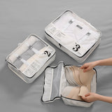 Cyflymder Travel Organizer Storage Bags Suitcase Packing Set Storage Cases Portable Luggage Organizer Clothe Shoe Pouch