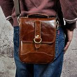 Cyflymder Original Leather Male Design Casual Shoulder messenger bag cowhide Fashion 8" Tote Crossbody Mochila Satchel bag For Men