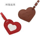 Cyflymder Baggage Boarding Tag Women Travel Accessories Leather Suitcase ID Address Holder Portable Label New Fashion Heart Luggage Tag
