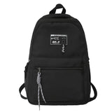 Cyflymder Fashion Men Backpack Waterproof Nylon Rucksack for College Boys Student Bookbag School Bag for Girls Black Travel Mochila