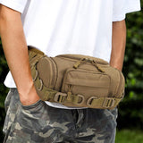 Cyflymder Military Waist Bag Tactical Fanny Pack Adjustable Strap Waterproof Sport Bag Mobile Phone Wallet Bags for Cycling Camping Hiking