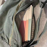 Cyflymder Men Crossbody Bags Retro Cargo Harajuku Shoulder All-match Large Capacity Satchels School Casual Canvas Bag Japan Style Handbag
