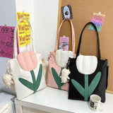 Cyflymder Fashion New Large Capacity Soft Tulip Bags Shoulder Bag Women Tote Shoulder Bag Creative Designer Bags Lady Handbags Purses