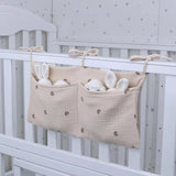 Cyflymder Portable Baby Crib Storage Bag Nappy Organizer Multifunctional Newborn Bed Headboard Diaper Bag for Kids Baby Items Bedding
