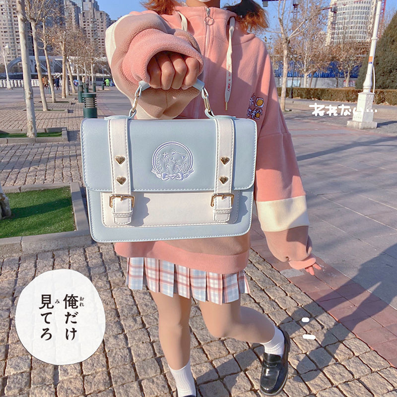 Cyflymder JK Handbags Women Shoulder Bag Pu Crossbody Lolita Designer Harajuku Japanese Messenger Kawaii Anime