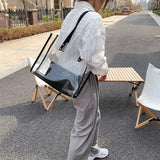 Cyflymder Transparent Bag Women Bag 2pcs/set Luxury Handbag Fashion PVC Clear Bag High Quality Handbags Feminina Bucket Crossbody 2023