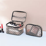 Cyflymder 1PCS 5PCS Love Makeup Bags Mesh Cosmetic Bag Portable Travel Zipper Pouches For Home Office Accessories Cosmet Bag New