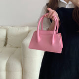 Cyflymder Fashion Pink Small Square Women Clutch Purse Handbags New Simple Ladies Messenger Bag Solid Color Female Shoulder Crossbody Bags