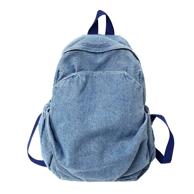 Cyflymder Vintage Denim Jean Women Backpacks Preppy Style shoulder Bags Girls School Bags Travel Casual daypacks Casual Travel Bagpack