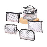 Cyflymder 1PCS 5PCS Love Makeup Bags Mesh Cosmetic Bag Portable Travel Zipper Pouches For Home Office Accessories Cosmet Bag New